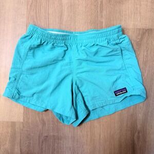 Patagonia Kids Baggies Shorts Medium 10 Turquoise Blue Recycled Nylon Swim Hike